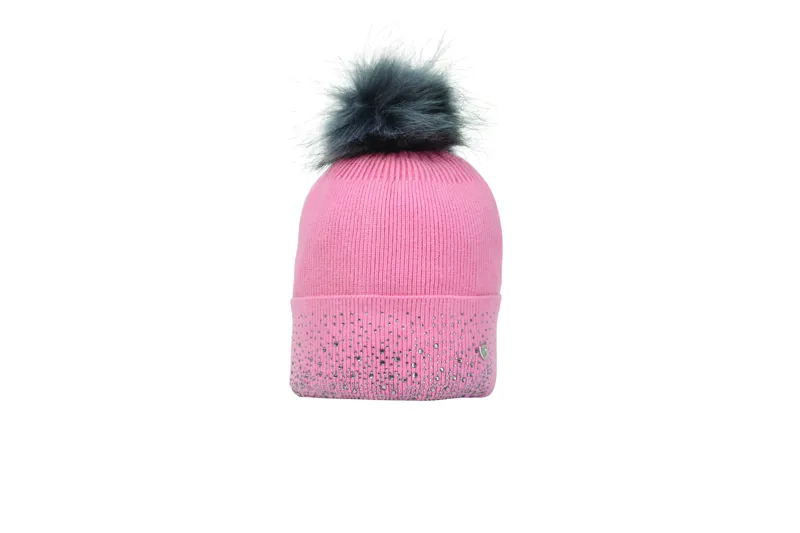 Hy Equestrian Synergy Diamante Bobble Hat - Rose